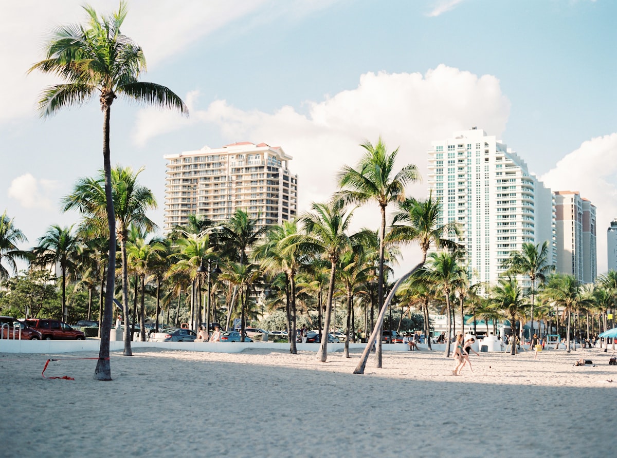 Miami Beach coastline with turquoise water